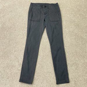Cabi Womens Skinny Pants Size 6  Corduroy Gray Pockets Designer Utility Jeans